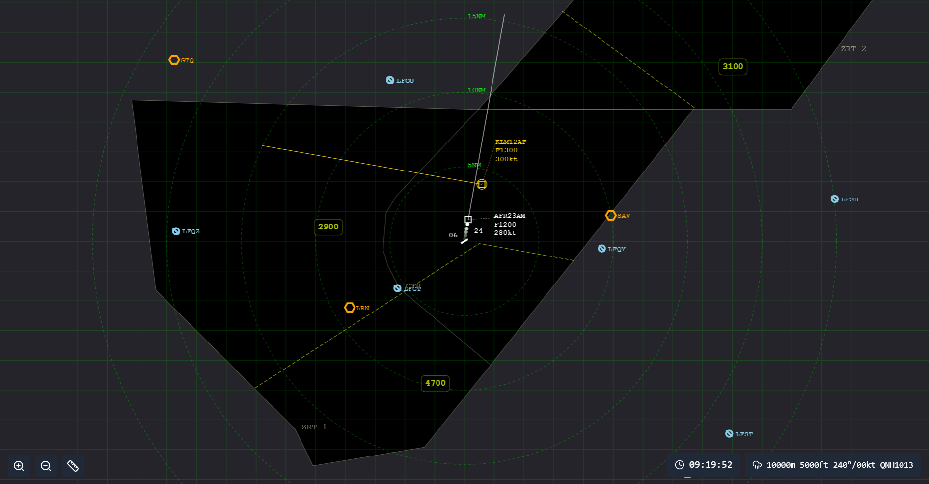Interface radar Echo-Vector Simulator